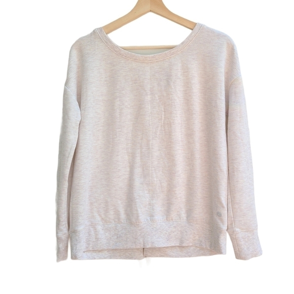 90 Degrees Over-sized Sweatshirt with Lace-up Back, Size Small - Picture 2 of 5